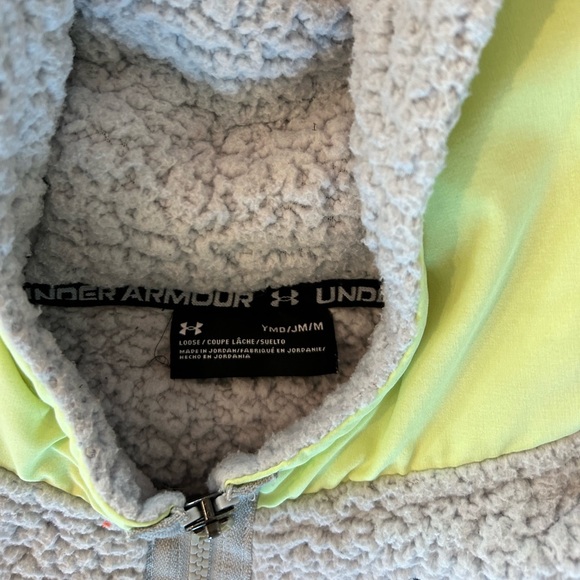 Under Armour unisex Sherpa full zip hoodie jacket size youth medium - Picture 3 of 4